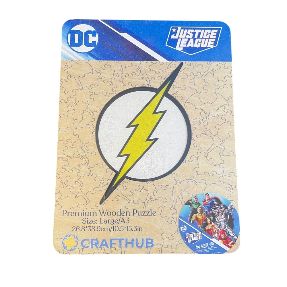 Crafthub DC Justice League The Flash Premium Wooden Jigsaw Puzzle‎ Large A3 Size